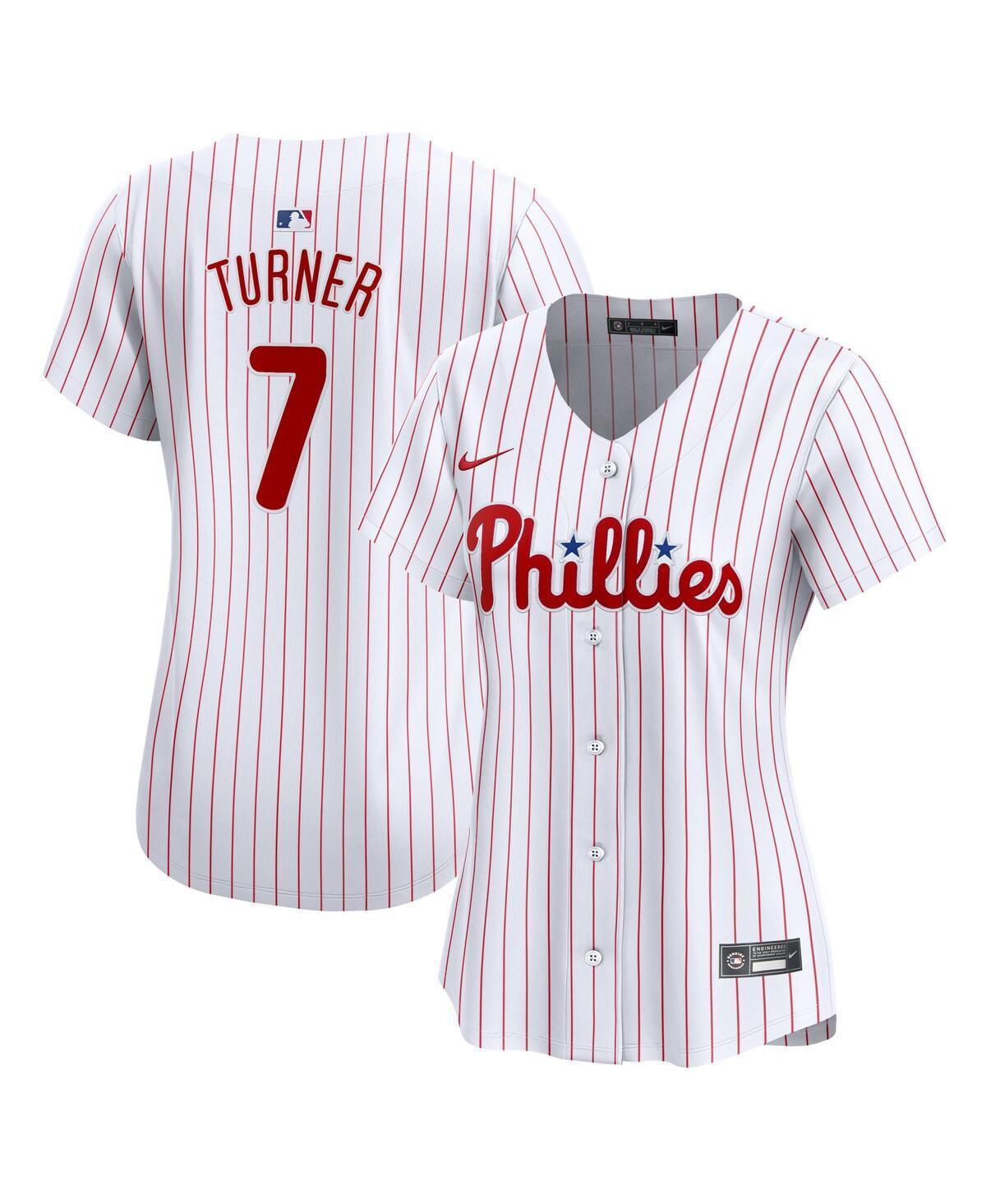 Women's Nike Trea Turner White Philadelphia Phillies Home Limited Player Jersey, Size: Small Product Image