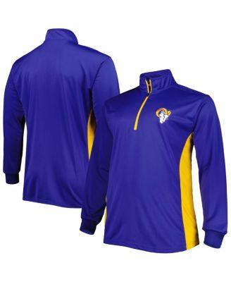 Men's Royal Los Angeles Rams Big & Tall Quarter-Zip Top, Size: 4XB, Blue Product Image