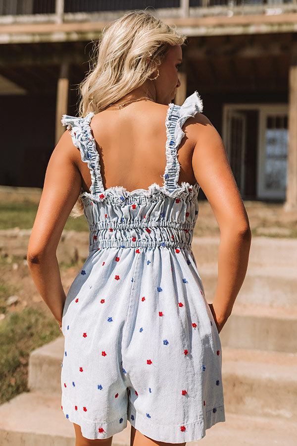Surrounded By The Starlight Embroidered Romper Product Image