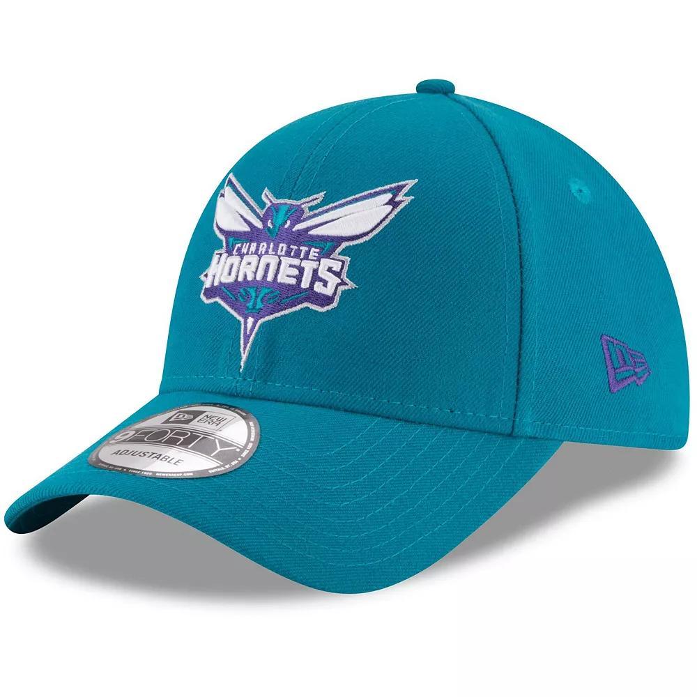 Men's New Era Teal Charlotte Hornets Official Team Color 9FORTY Adjustable Hat, Chr Blue Product Image