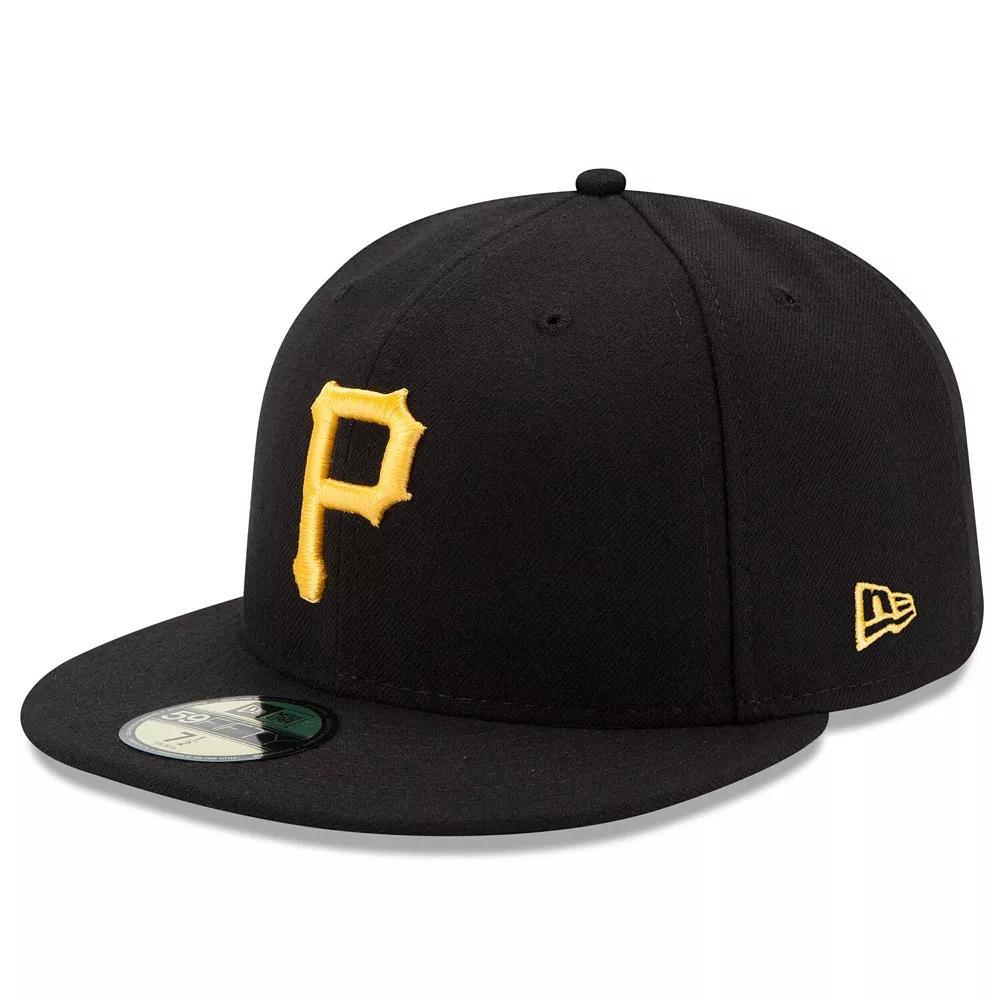 Men's New Era Black Pittsburgh Pirates Game Authentic Collection On-Field 59FIFTY Fitted Hat, Size: 7 1/8 Product Image