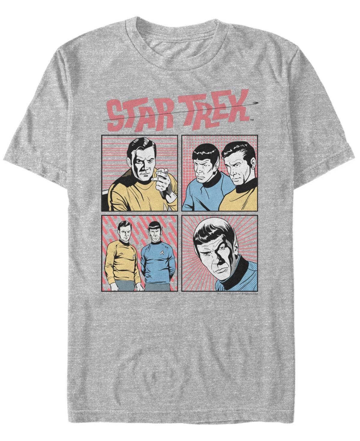Men's Star Trek: The Original Series Comic Panels Tee, Size: XXL, Athletic Grey Product Image