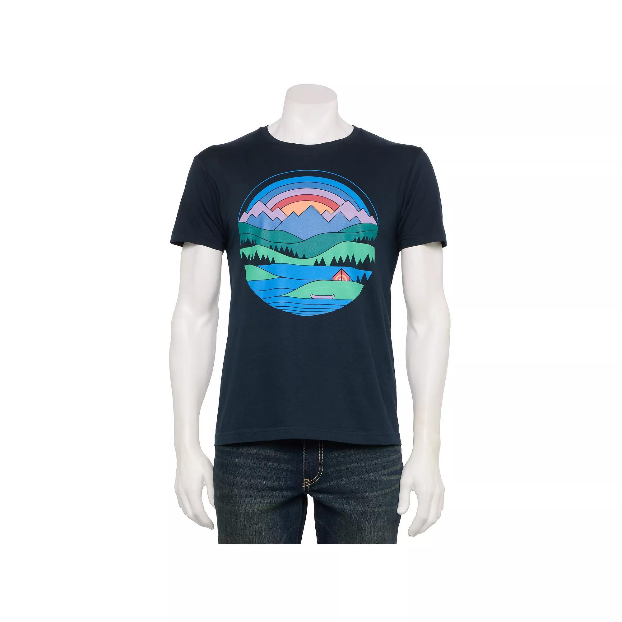 Men's The Lake At Twilight Graphic Tee, Size: XL, Blue Product Image
