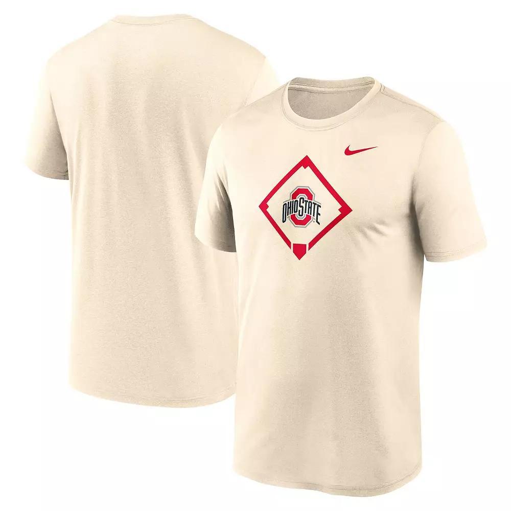 Men's Nike Cream Ohio State Buckeyes Legend Baseball Icon Performance T-Shirt, Size: XXL, Beige Product Image
