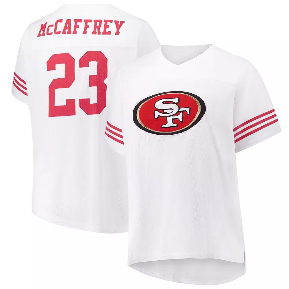 Women's Fanatics Christian McCaffrey White San Francisco 49ers Plus Size Fashion Jersey, Size: 4XL Product Image