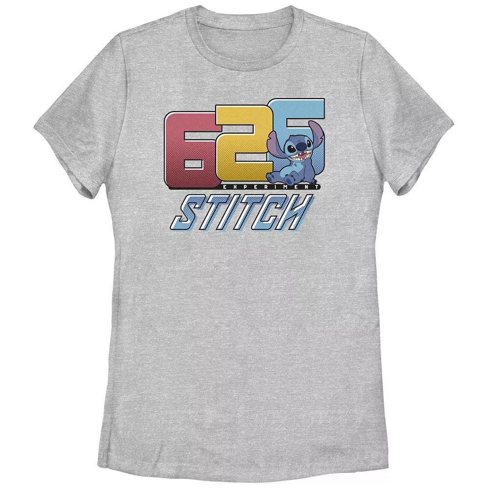 Disneys Lilo & Stitch Womens Experiment 626 Stitch Tee, Girls Athletic Grey Product Image