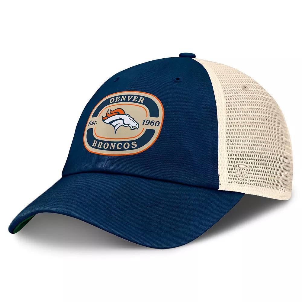 Men's Top of the World Navy Denver Broncos Team Patch Adjustable Hat, Blue Product Image