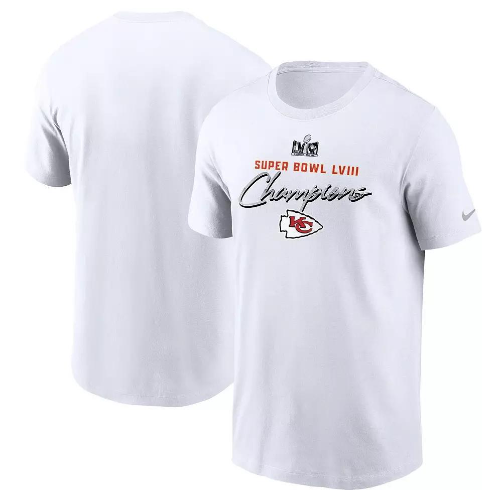 Men's Nike White Kansas City Chiefs Super Bowl LVIII Champions Classic T-Shirt, Size: Medium Product Image