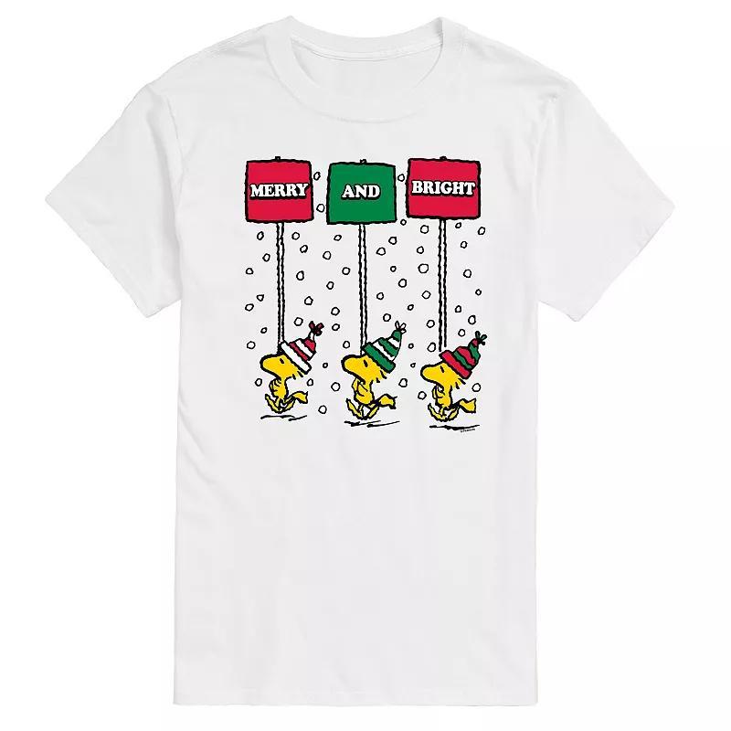 Big & Tall Peanuts Woodstock Merry & Bright Graphic Tee, Mens Product Image