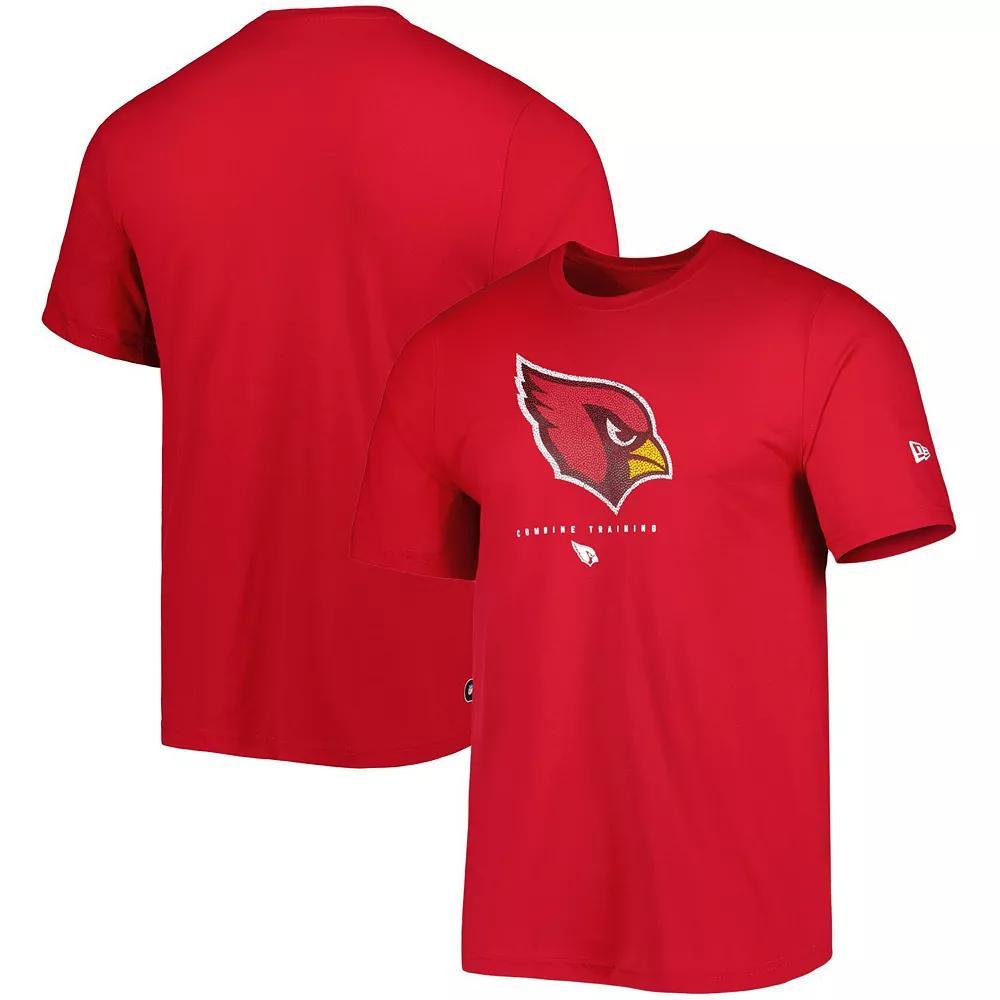 Men's New Era Cardinal Arizona Cardinals Combine Authentic Ball Logo T-Shirt, Size: Medium, Red Product Image