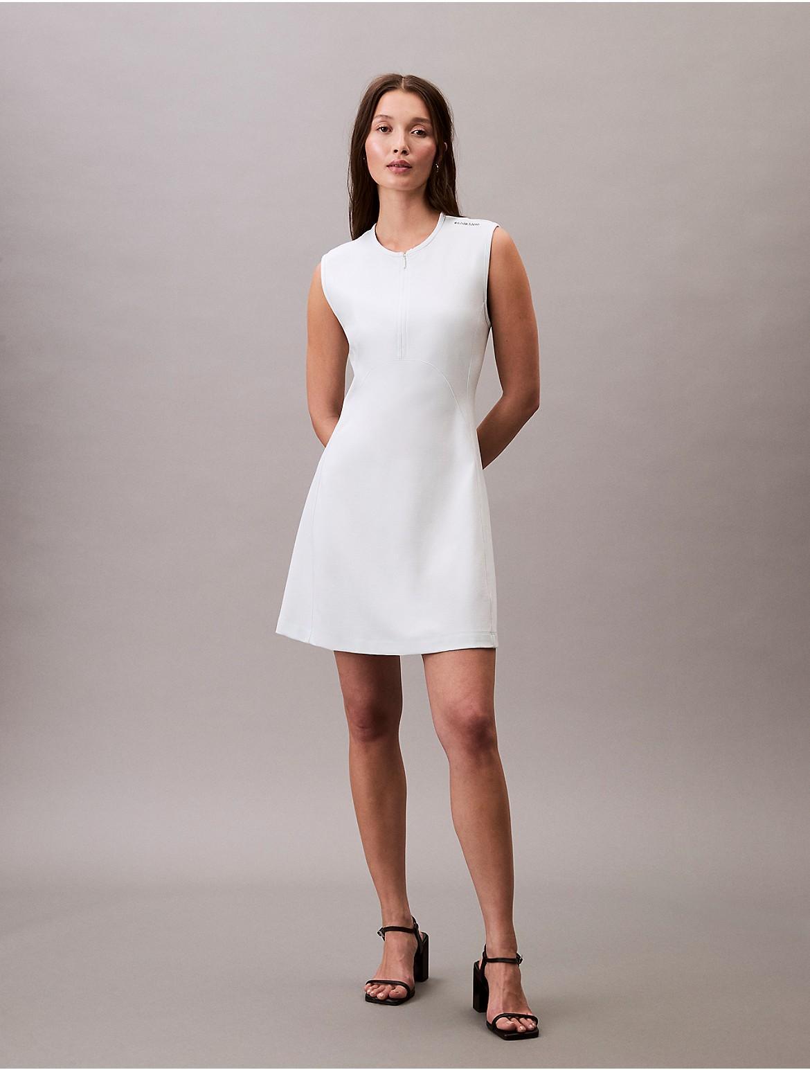 Calvin Klein Womens Quarter Zip A-Line Mini Dress - Blue Product Image