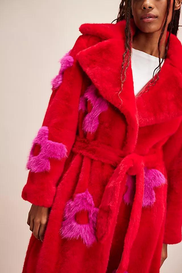 Jayley Collection Hand-Cut Floral Maxi Coat Product Image