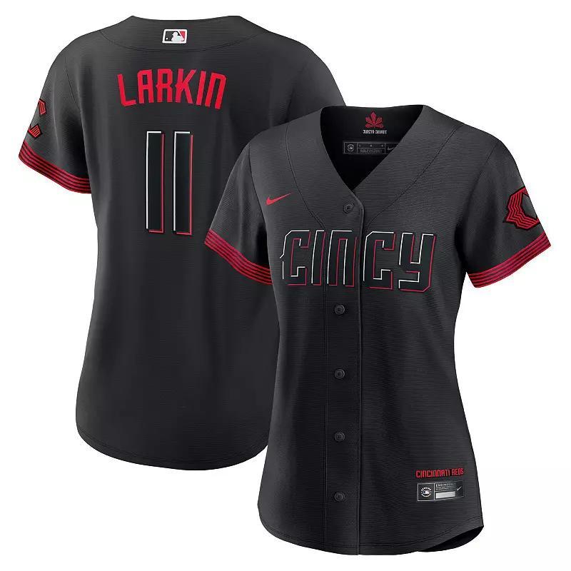 Womens Nike Barry Larkin Black Cincinnati Reds City Connect Replica Player Jersey Product Image