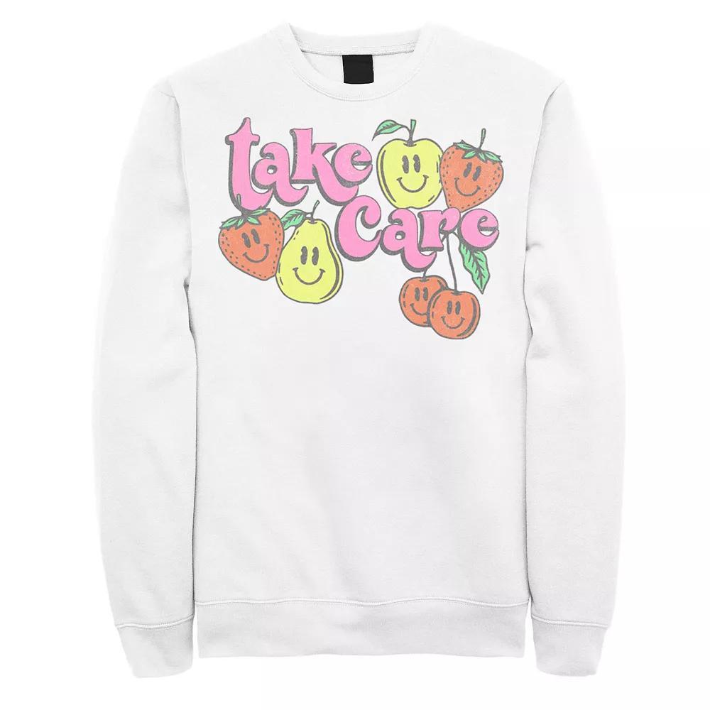 Men's Trendy Take Care Sweatshirt, Size: Small, White Product Image
