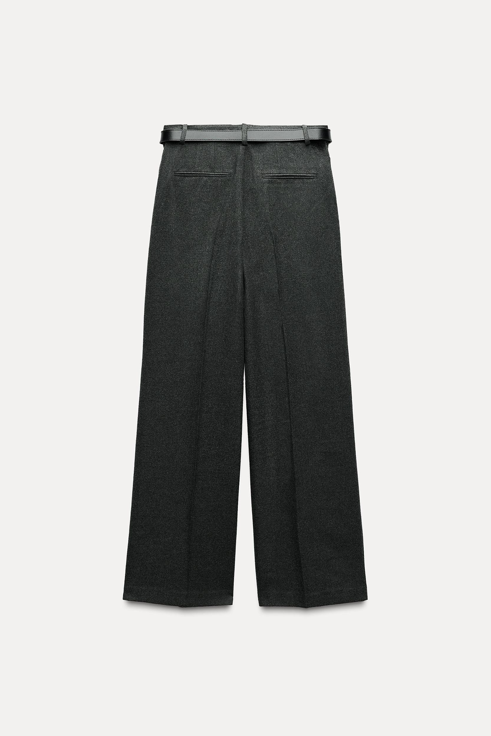 WIDE LEG BELTED PANTS Product Image