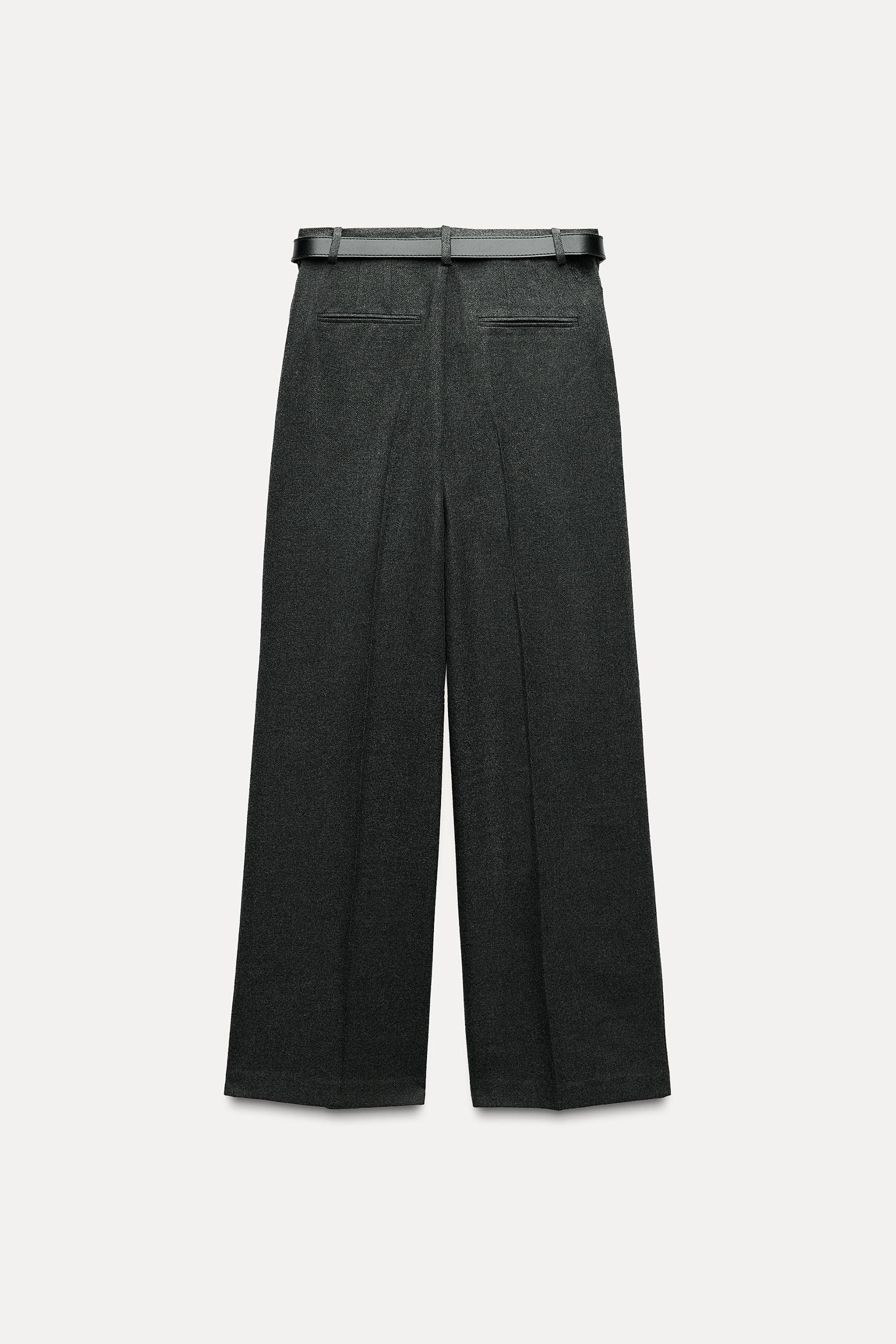 WIDE LEG BELTED PANTS Product Image