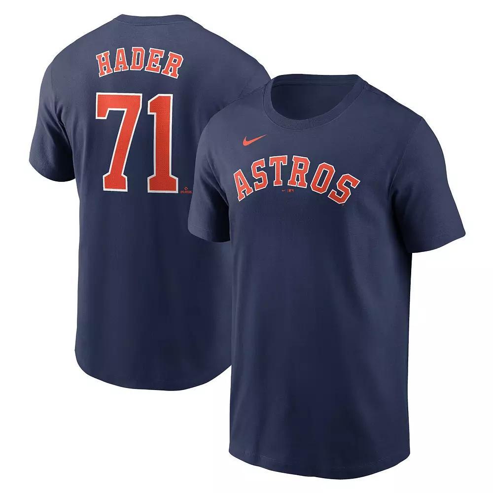 Men's Nike Josh Hader Navy Houston Astros Fuse Name & Number T-Shirt, Size: 2XL, Blue Product Image