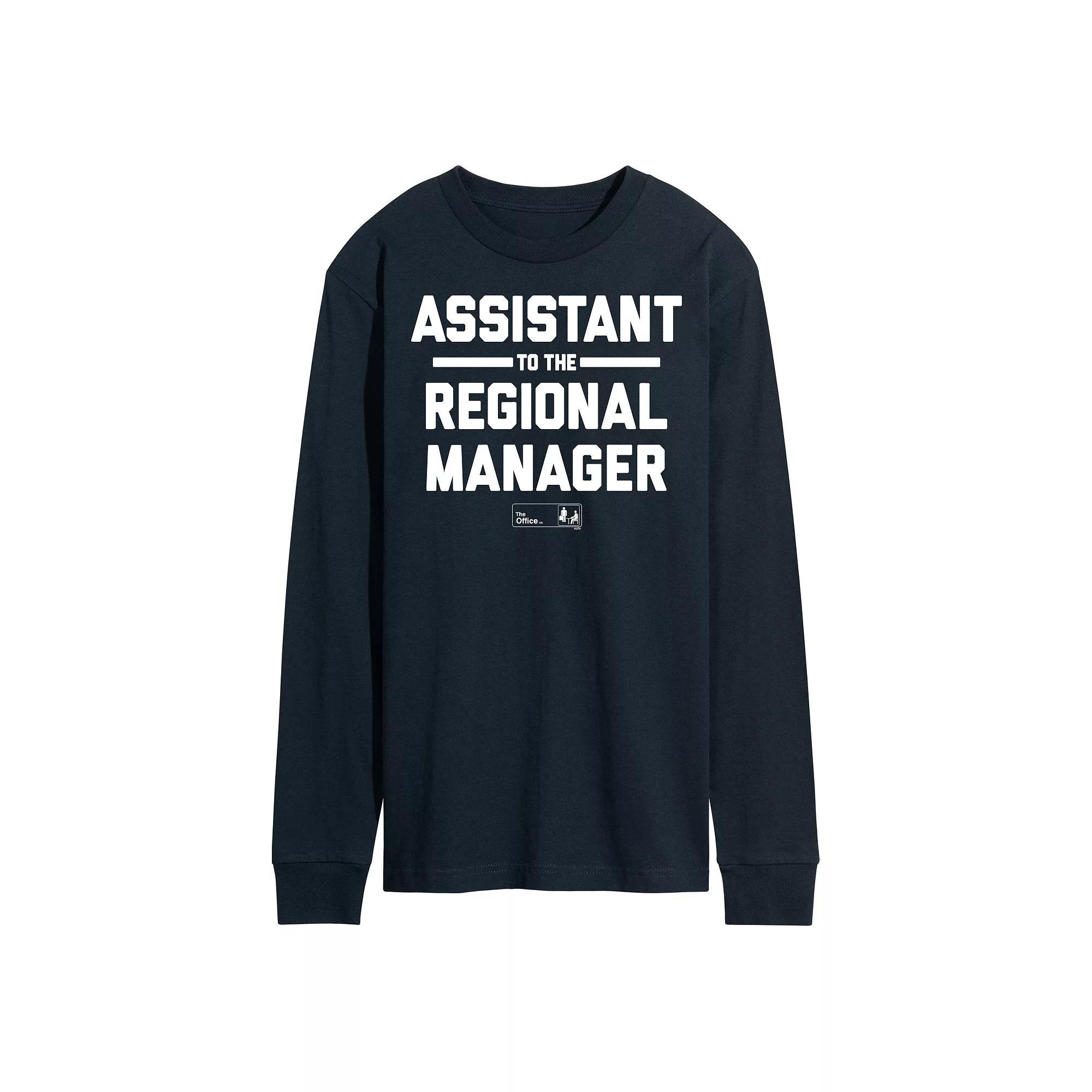 Mens The Office Assistant Regional Mgr Long Sleeve Tee Blue Product Image