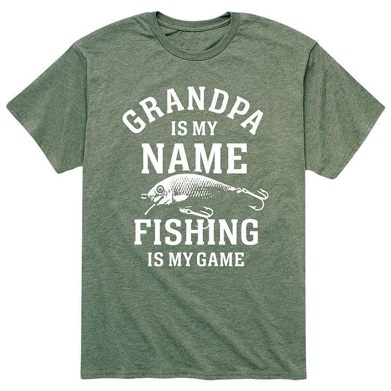 Men's Grandpa Fishing Game Tee, Size: Small, Blue Product Image