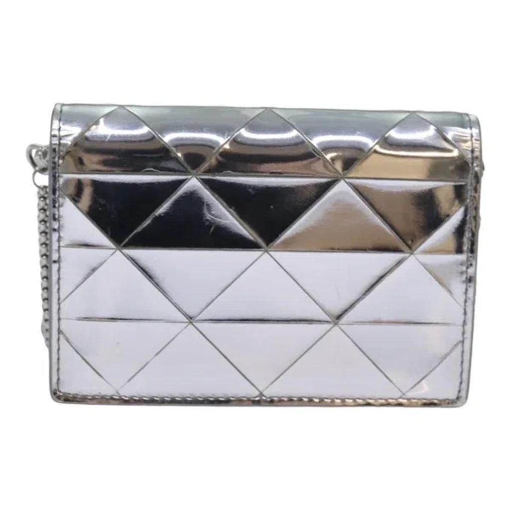 Silver Leather Clutch Bag () Product Image