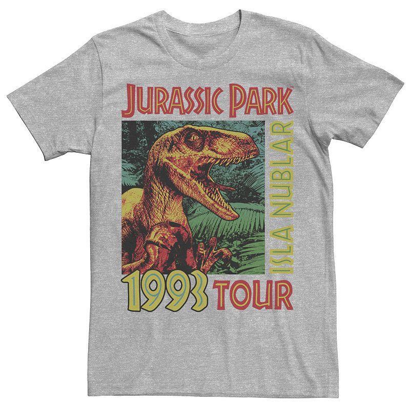 Men's Jurassic Park Isla Nublar 1993 Tour Poster Tee, Size: 3XL, Blue Product Image
