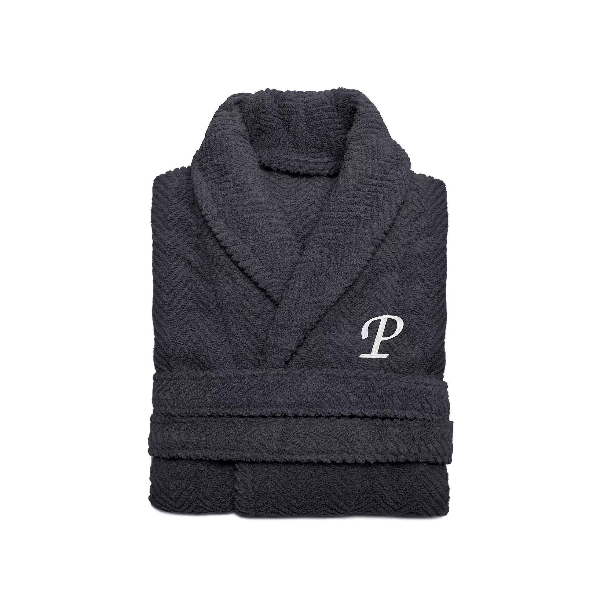 Linum Home Textiles Turkish Cotton Personalized Herringbone Weave Bathrobe, Womens Product Image