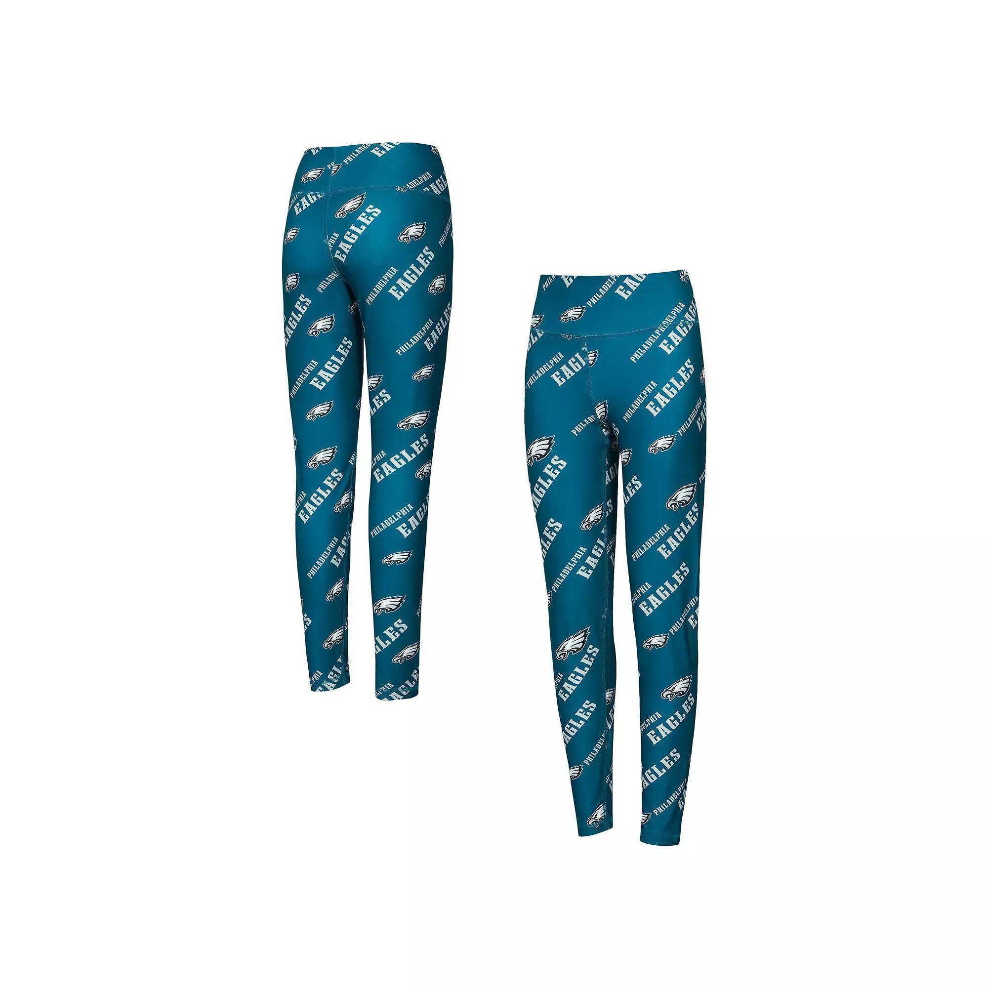 Women's Concepts Sport Midnight Green Philadelphia Eagles Breakthrough Allover Print Knit Leggings, Size: Large Product Image