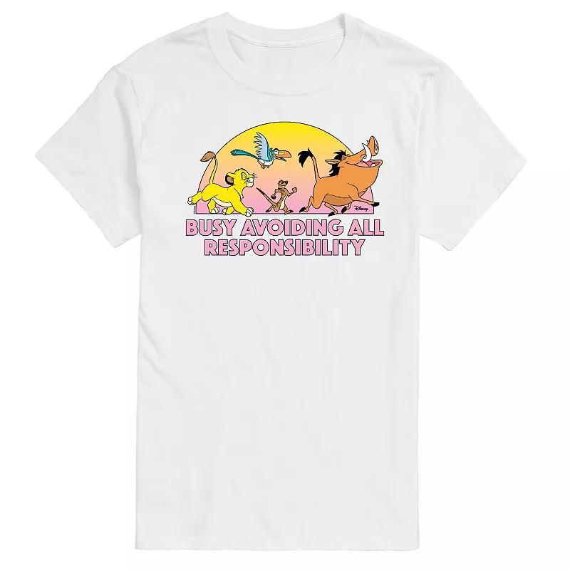 Disneys The Lion King Mens Avoiding All Responsibility Graphic Tee Product Image