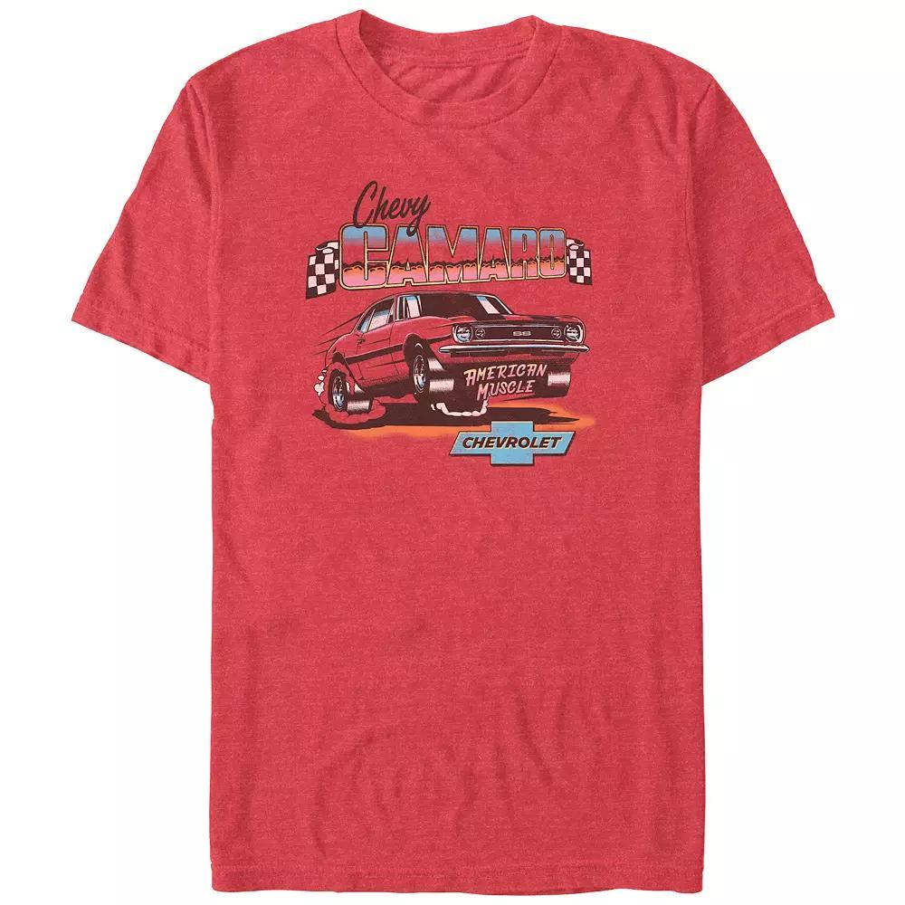 Big & Tall Chevrolet Chevy Camaro American Muscle Graphic Tee, Men's, Size: XXL Tall, Red Grey Product Image