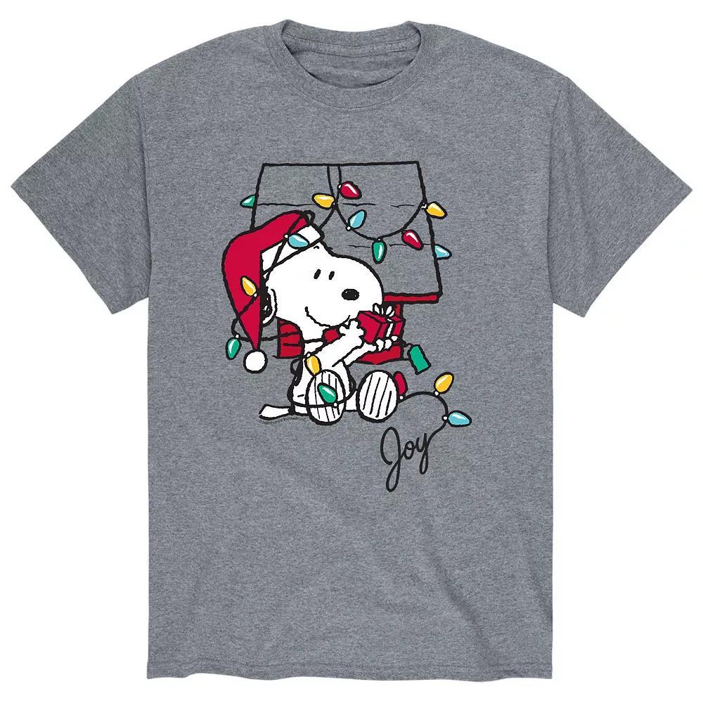 Men's Peanuts Joyful Moment Tee, Size: Small, Athletic Grey Product Image