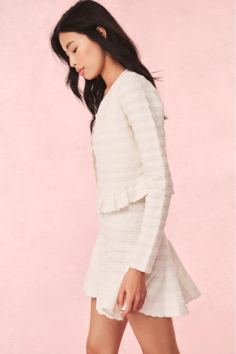 Rogan Pointelle Knit Cardigan Product Image