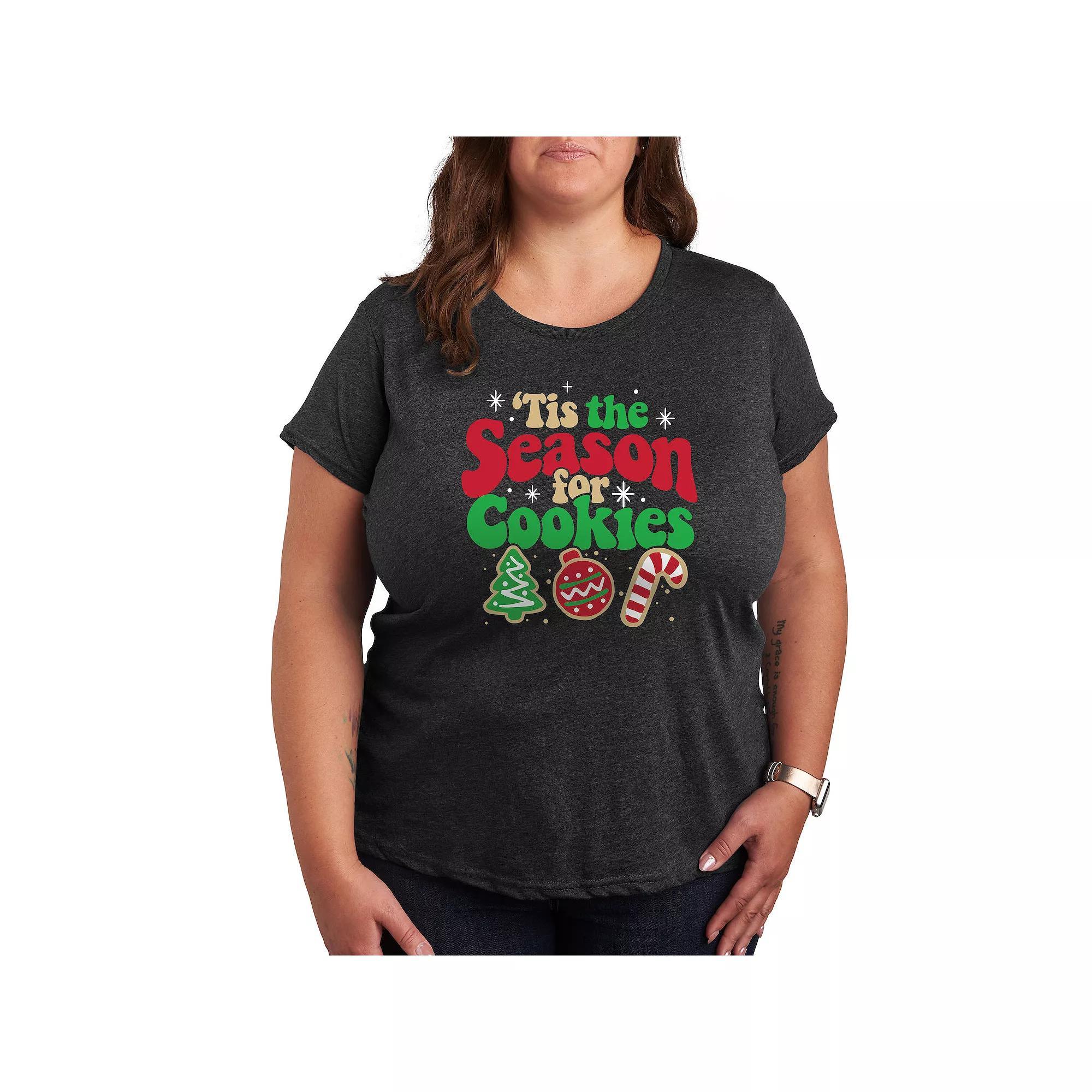 Women's Sketchy Hearts Graphic Tee, Size: Small, Heather Grey Product Image