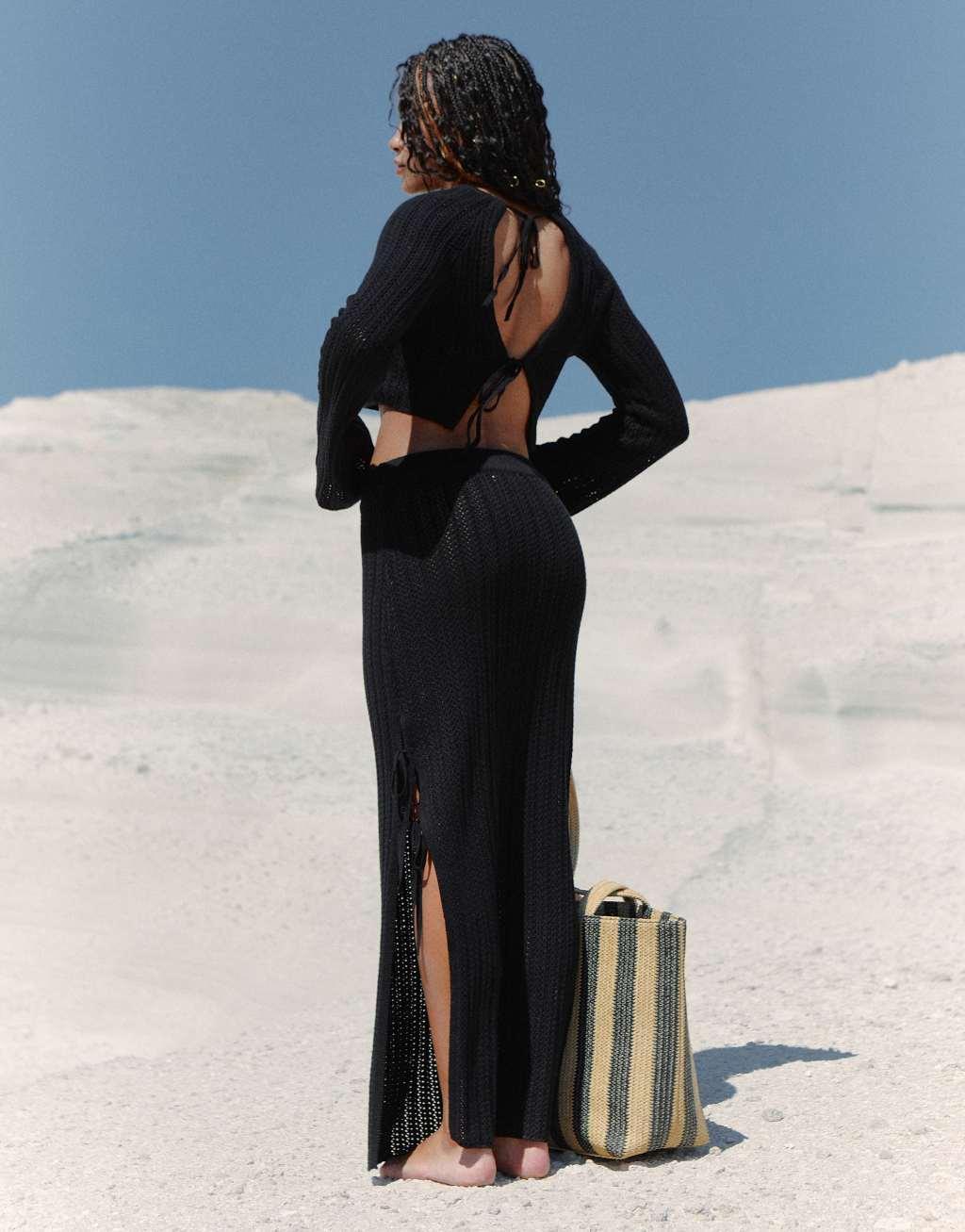4th & Reckless x Loz Vassallo shannon knit beach maxi skirt Product Image