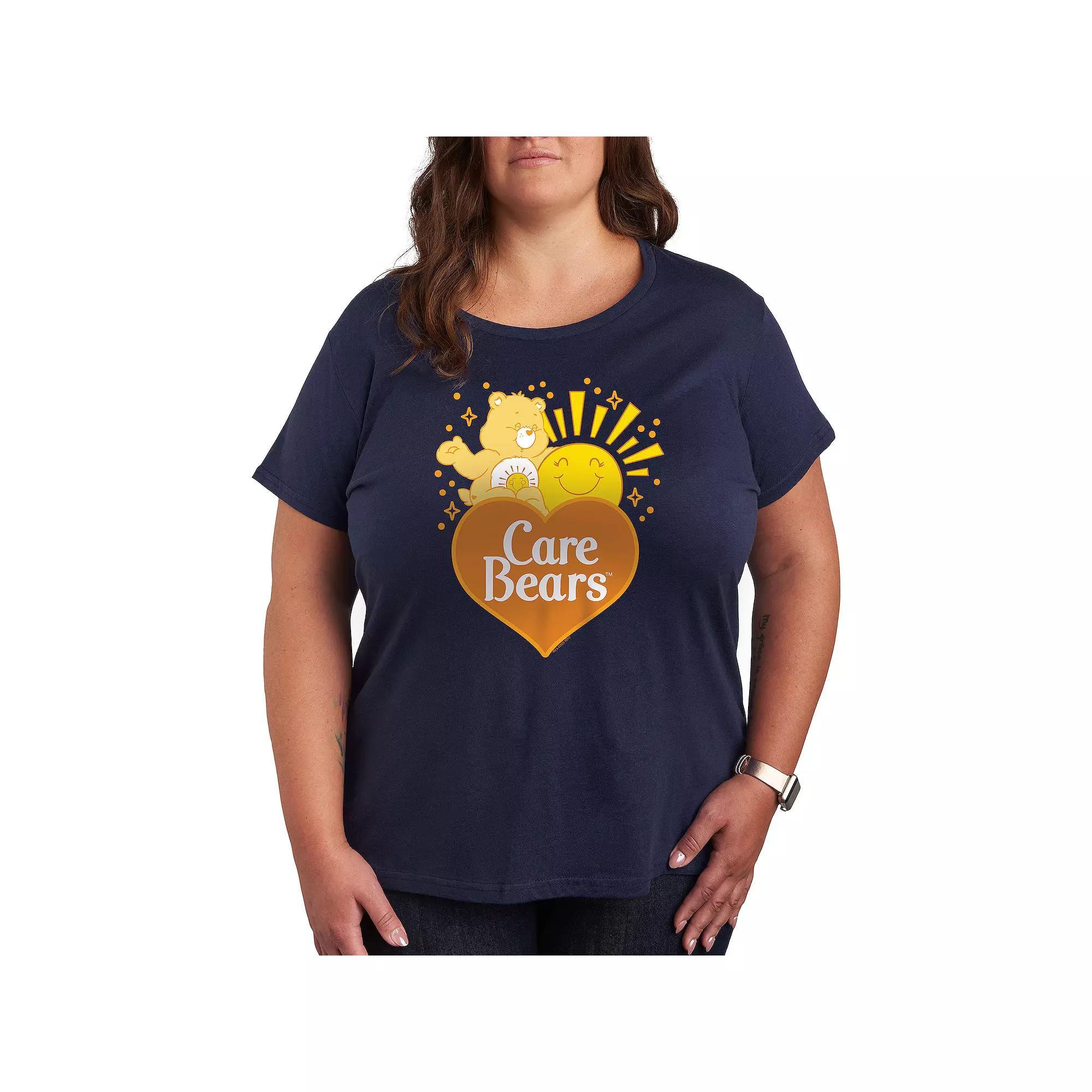 Plus Care Bears Team Graphic Tee, Womens Heather Grey Product Image