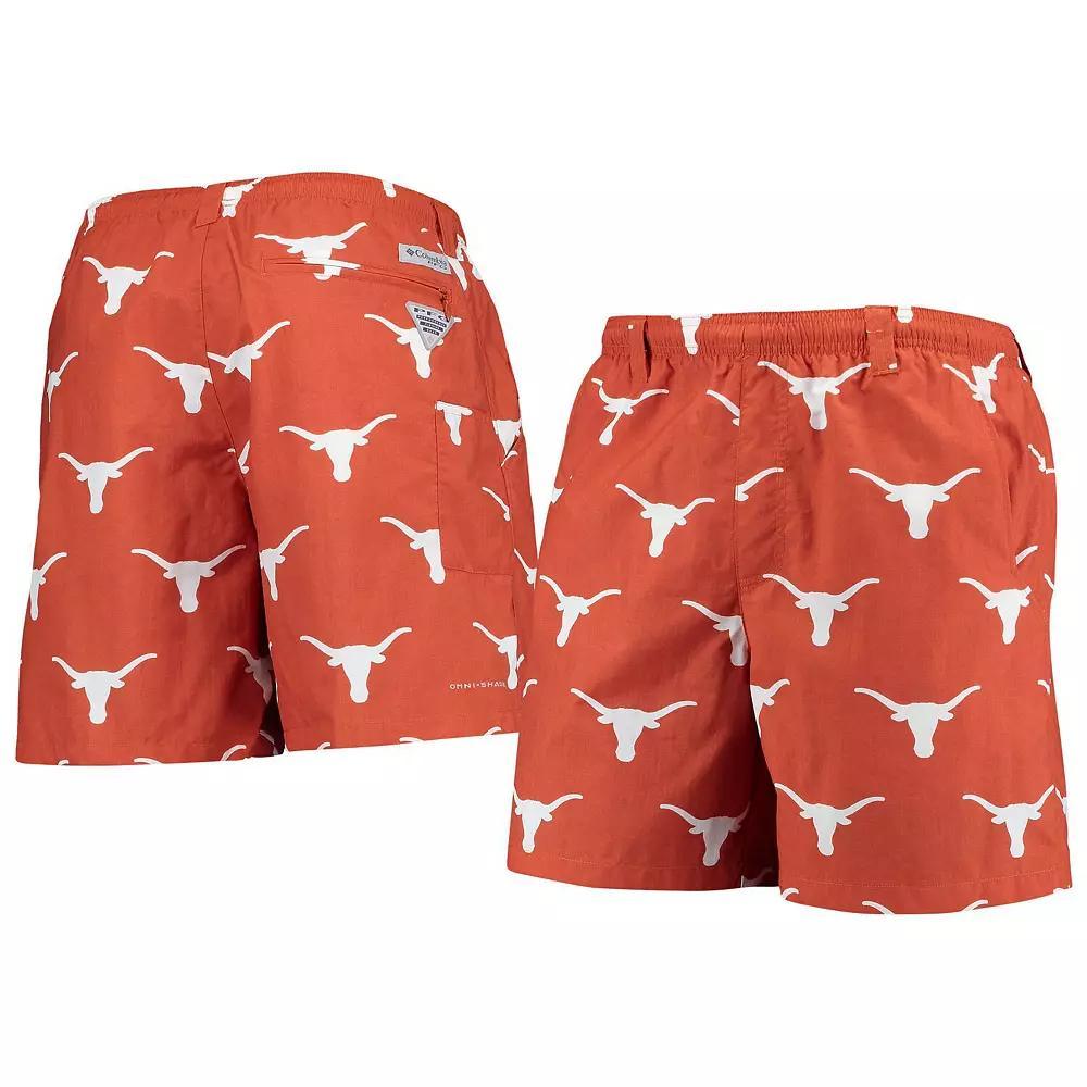 Men's Columbia Texas Orange Texas Longhorns PFG Backcast II 8" Omni-Shade Hybrid Shorts, Size: XL, Team Product Image