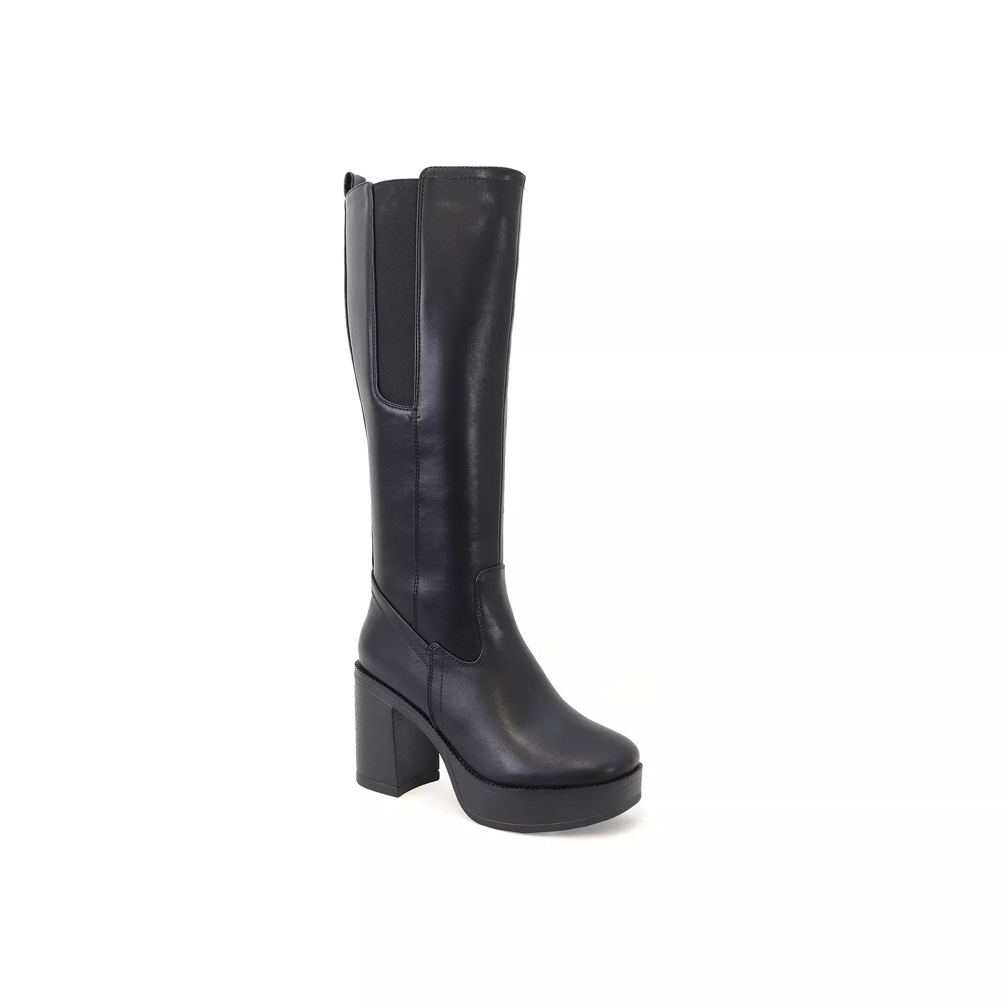 Yoki Yale High Women's Boots, Size: 10, Black Product Image