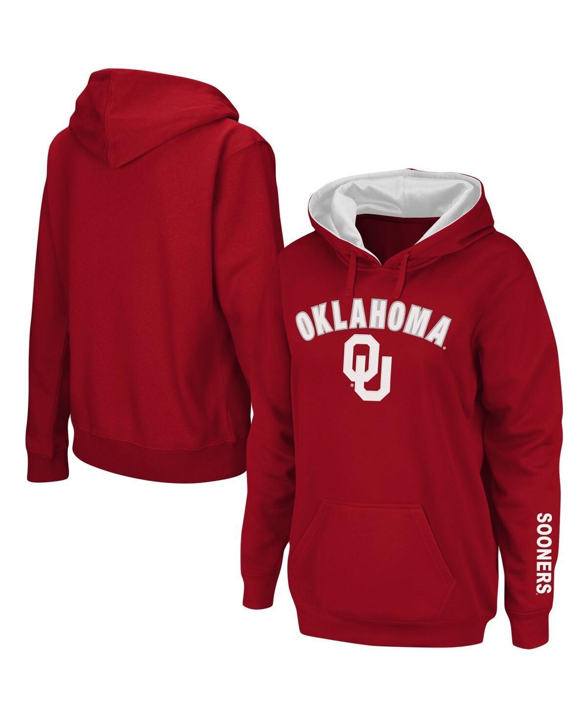 Women's Crimson Indiana Hoosiers Arch & Logo 1 Pullover Hoodie, Size: Small, Red Product Image