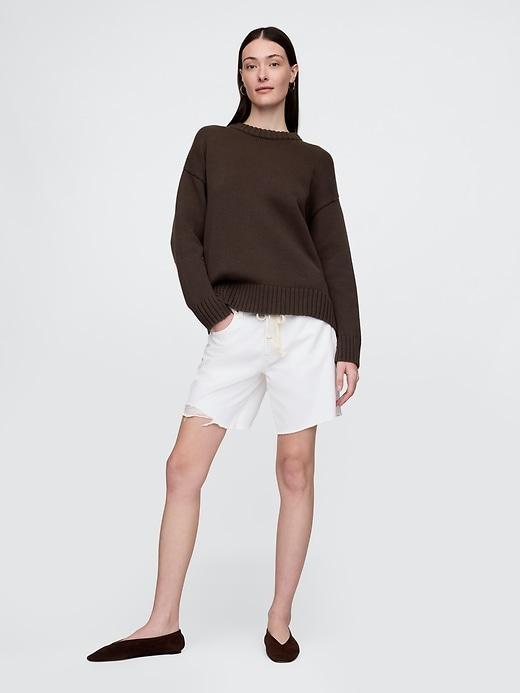 100% Cotton Oversized Boyfriend Sweater Product Image