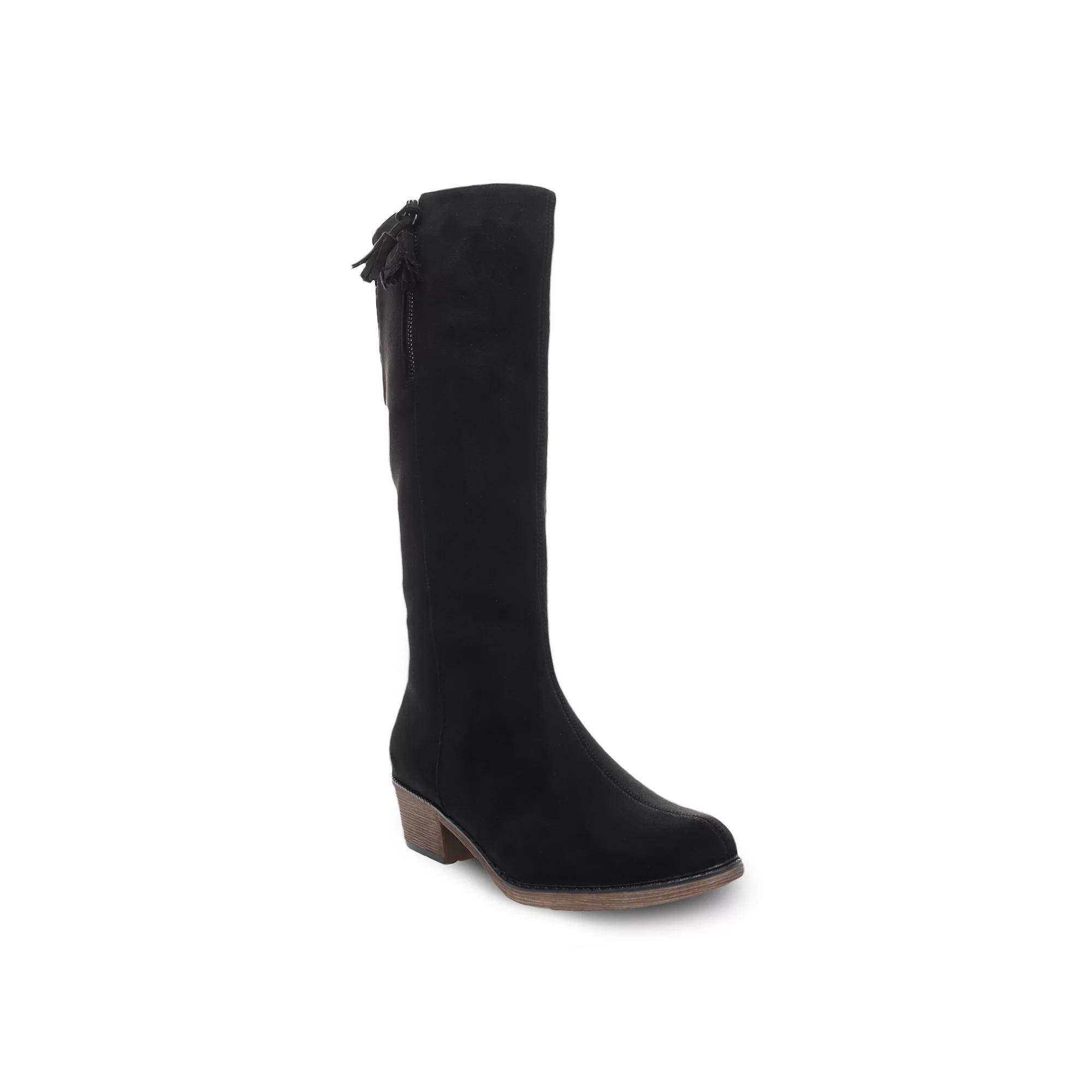 Propet Rider Women's Suede Knee-High Boots, Size: 7.5, Black Product Image