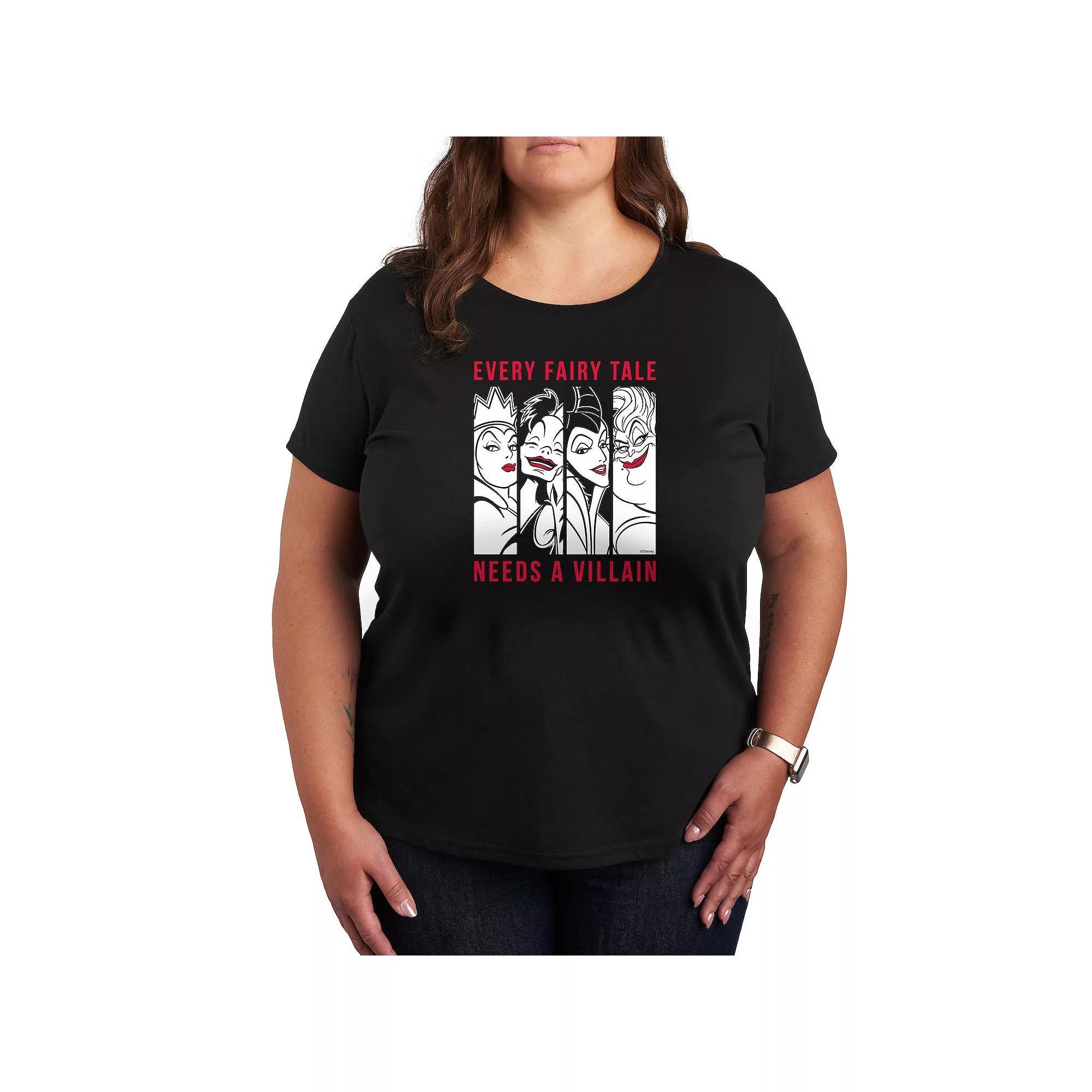 Plus Heart Trees Graphic Tee, Womens Grey Blue Product Image