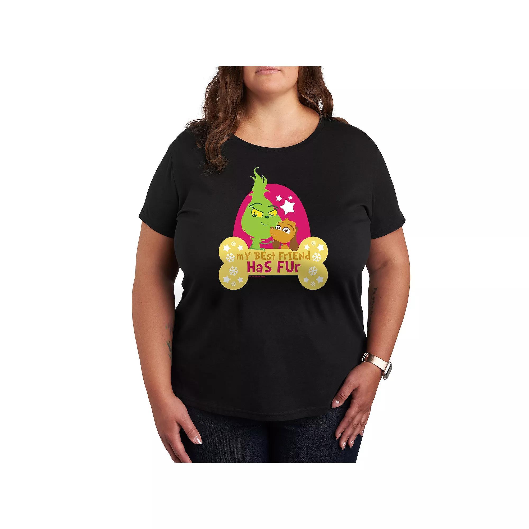 Plus Dr. Seuss Little Grinch Igloo Scene Graphic Tee, Womens Grey Heather Product Image