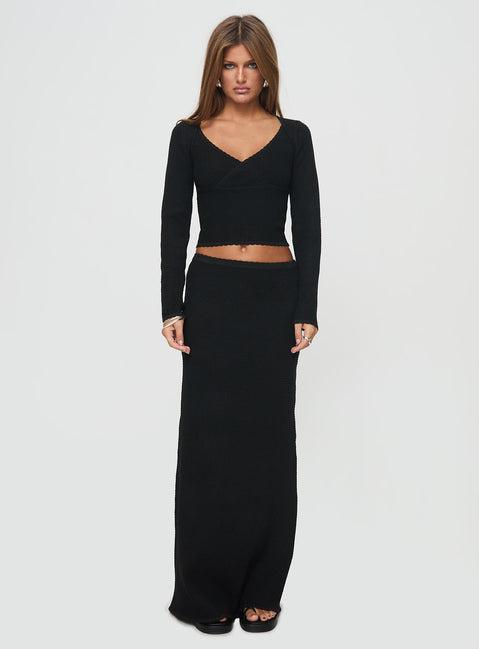 Memi Long Sleeve Top Black Product Image