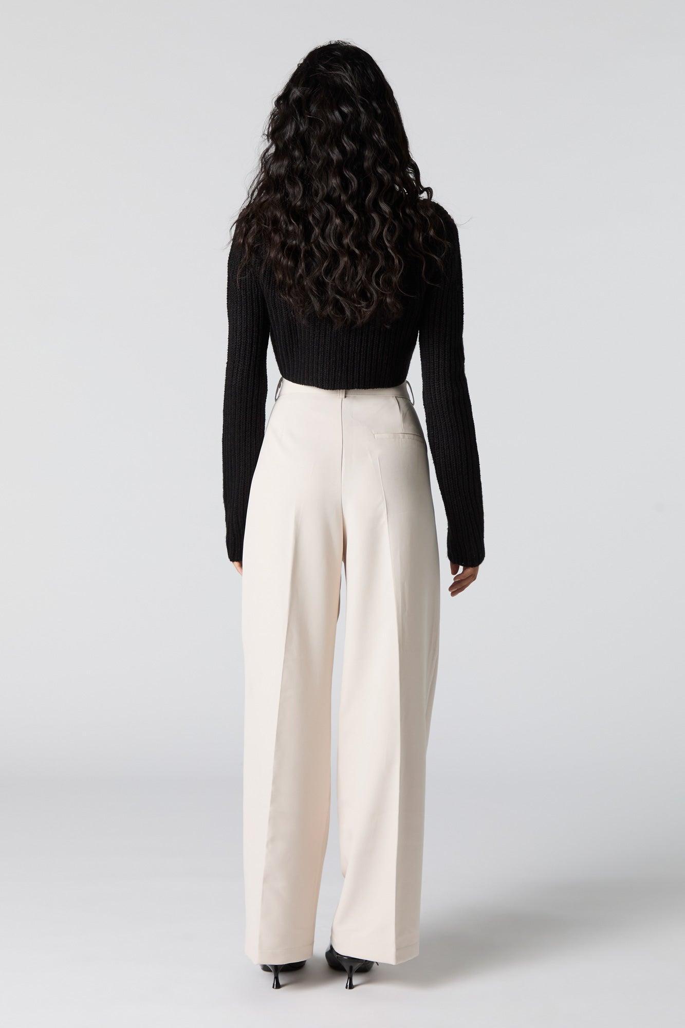 Belted Wide Leg Dress Pant Female Product Image