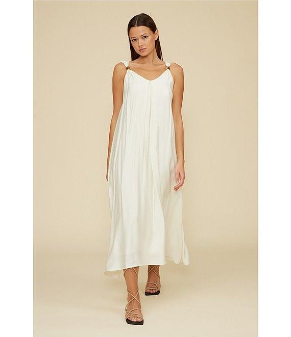 Lucy Paris Sutton V-Neck Sleeveless Beaded Strap Maxi Dress Product Image
