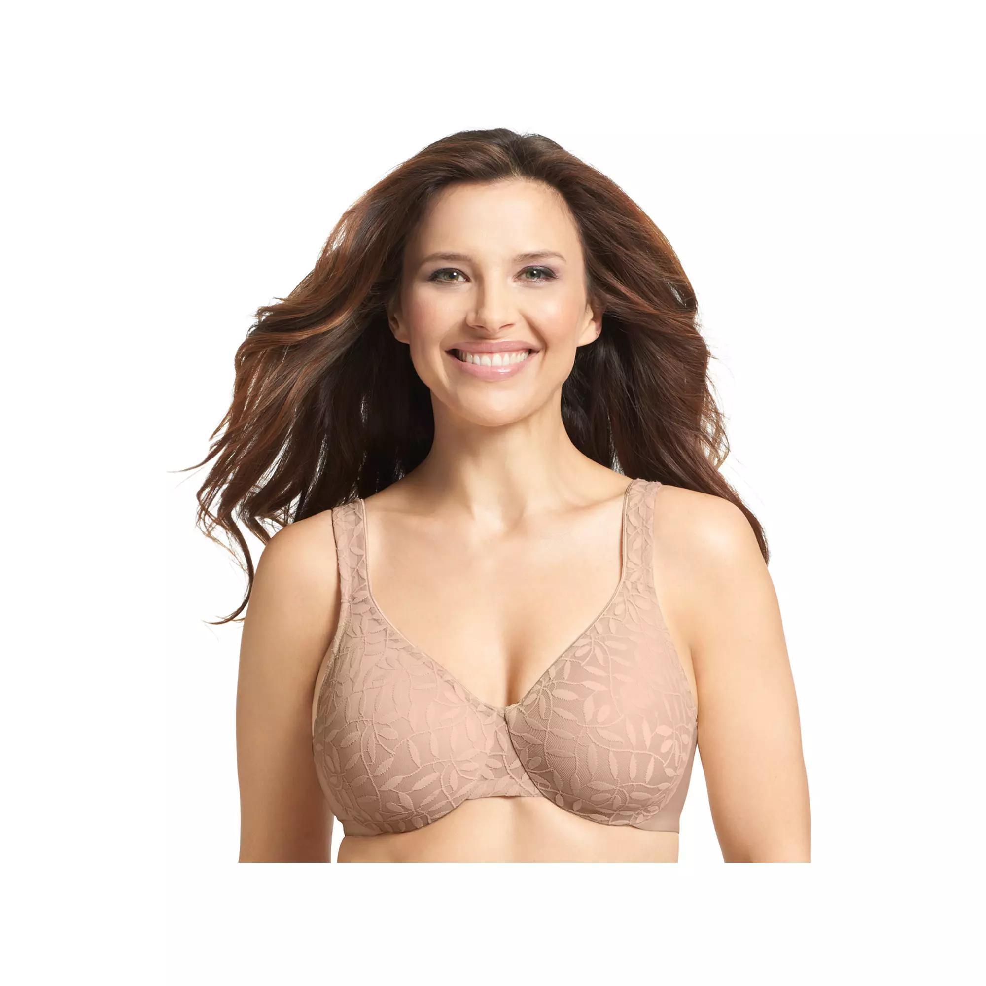 Olga® by Warner's® Sheer Leaves Lace Full-Figure Full-Coverage Minimizer Bra 35519, Women's, Size: 42 Dd, Butterscotch Product Image