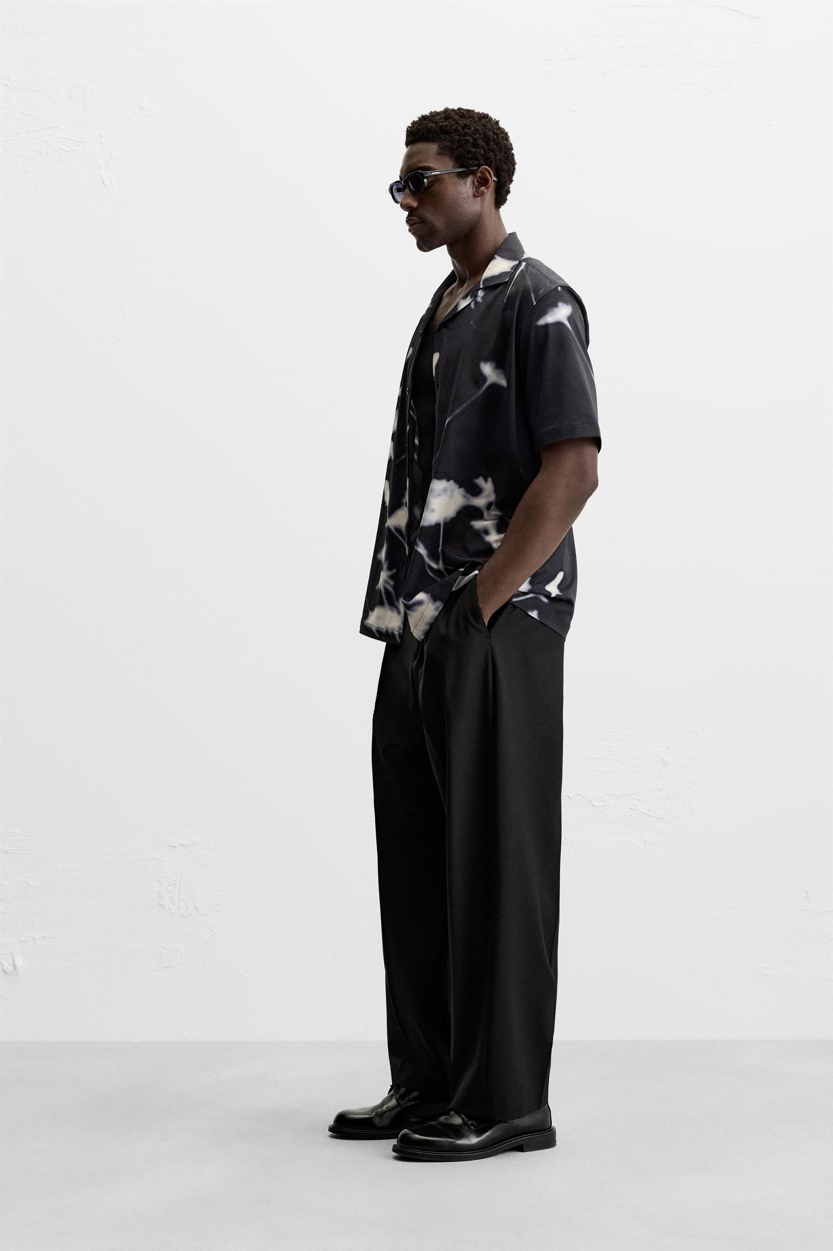 STRETCH FLORAL PRINT SHIRT Product Image