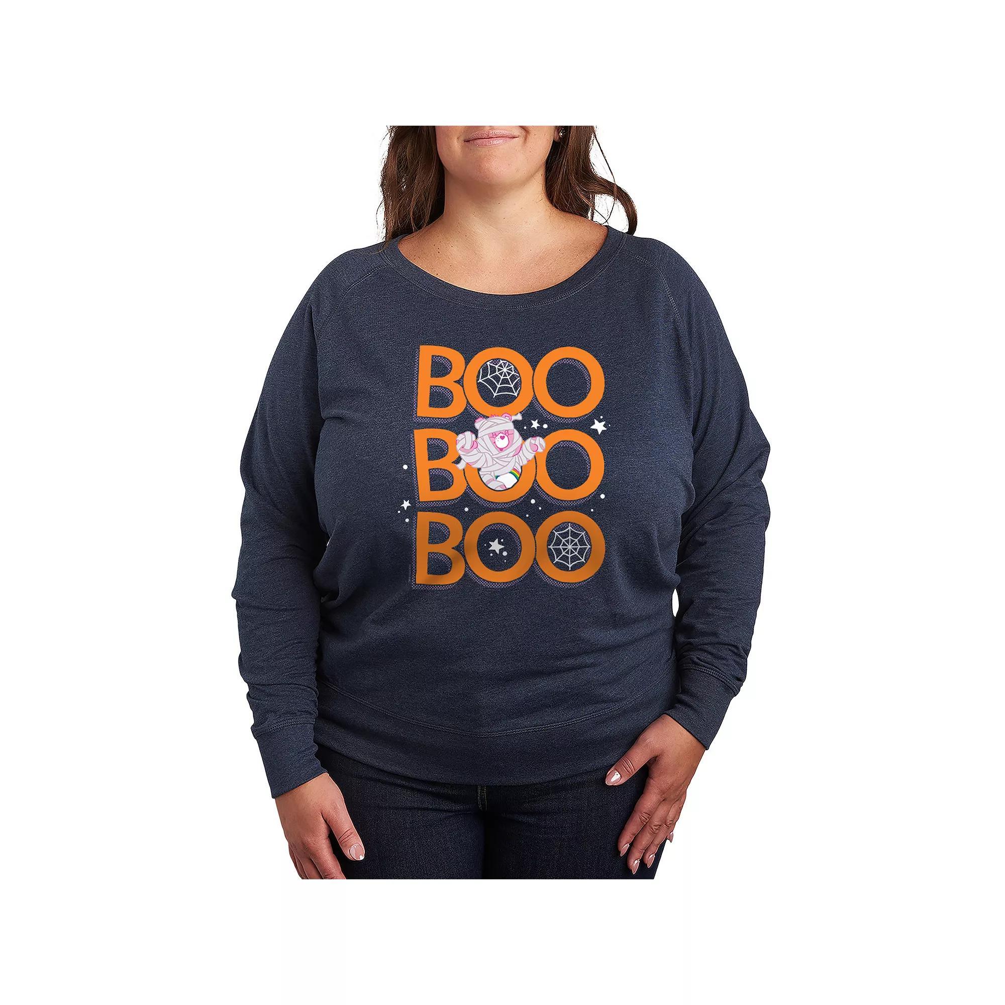 Plus Size Beetlejuice 2 Wolf Jackson French Terry Long Sleeve Tee, Womens Grey Blue Product Image