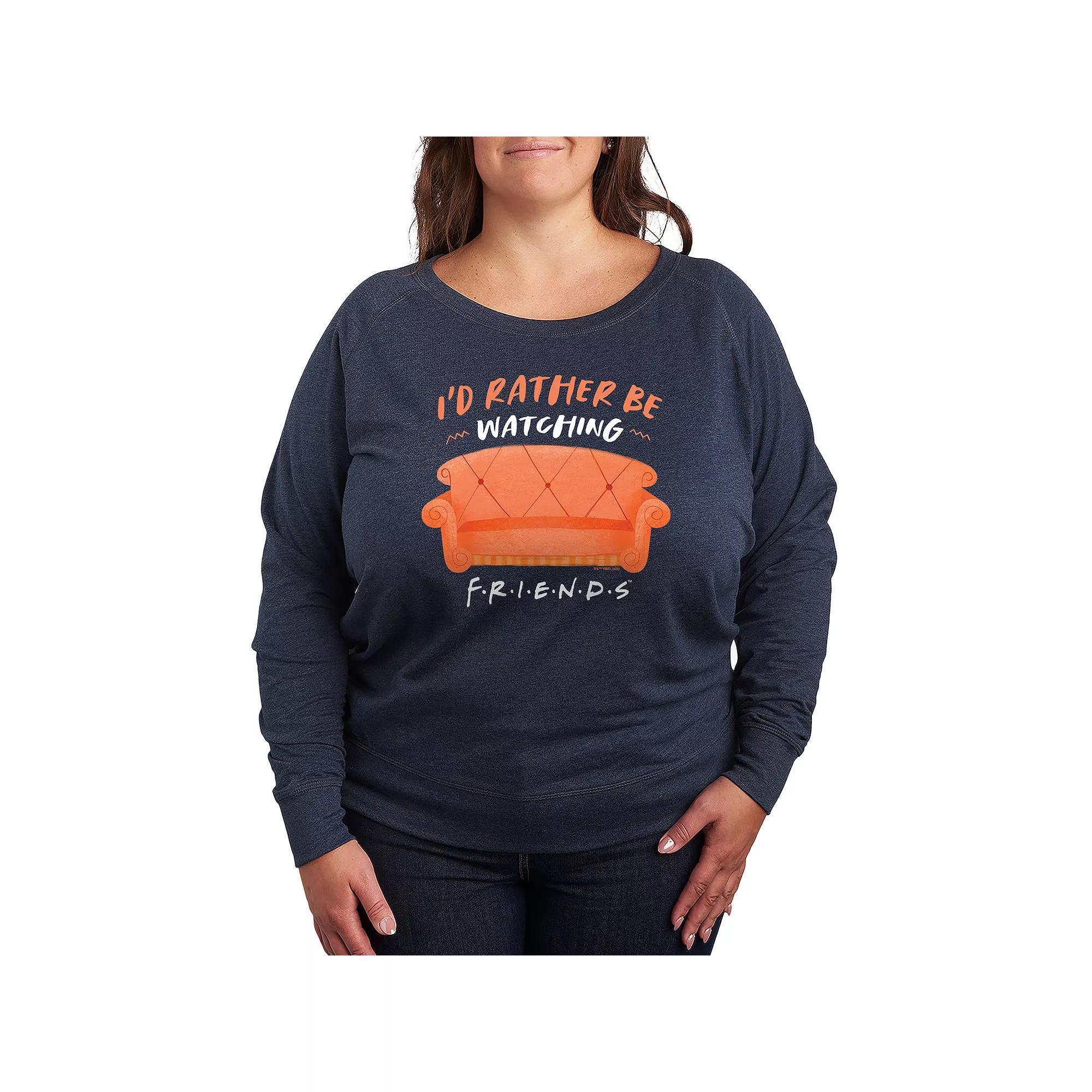 Disneys Lilo & Stitch Plus Size Halloween Ghosts French Terry Long Sleeve Tee, Womens Heather Grey Product Image