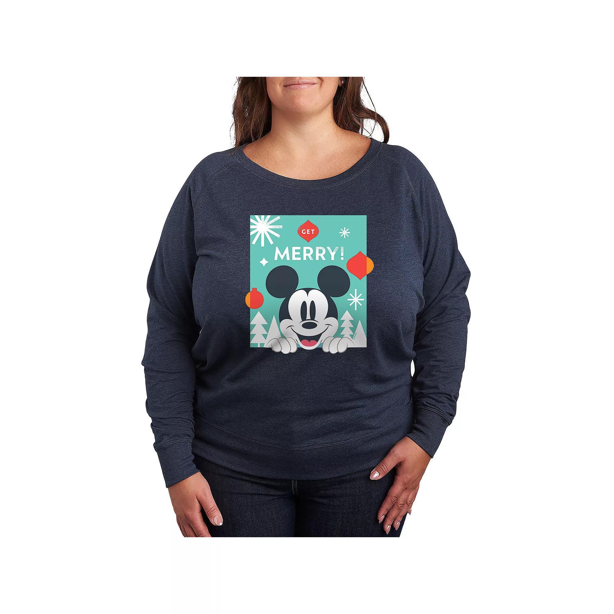Plus Size Pokemon Sparkle Badges French Terry Long Sleeve Tee, Womens Heather Grey Product Image