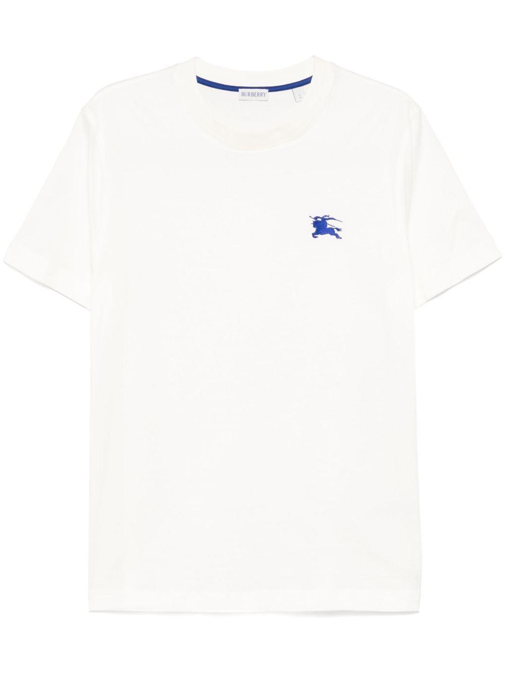White Embroidered T-Shirt Product Image